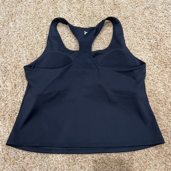 PowerSoft Cropped Racerback Tank Top - Picture 2 of 3